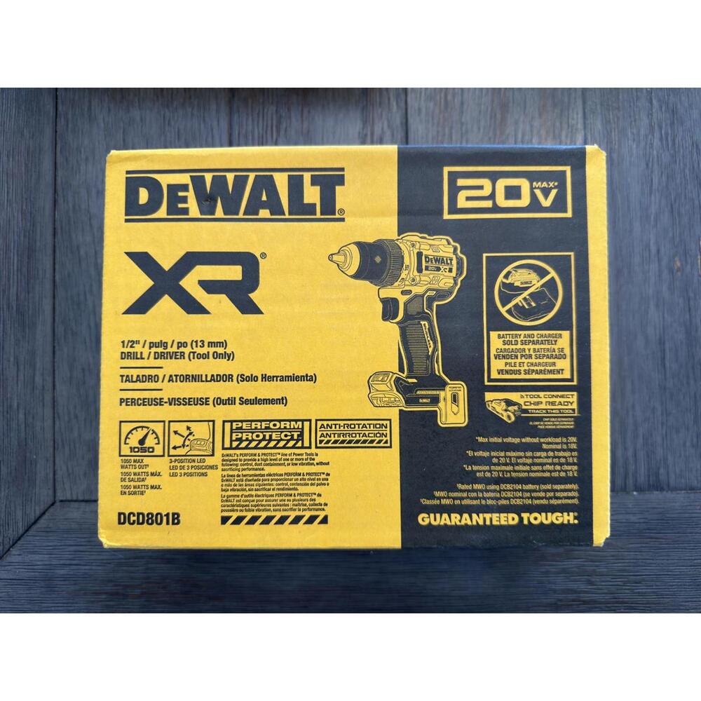 DeWalt XR 20V Max Cordless Drill/Driver DCD801B